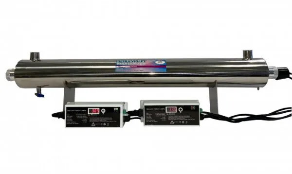 UV filter with 2 lamps LUXE STYLE 55W = 110W, 1,5'', 5.4t / h max 2.0 mm With TIMER TRANSFORMER