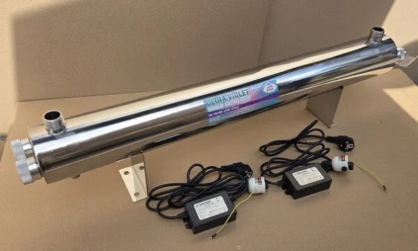 UV filter with 2 lamps LUXE STYLE 55W = 110W, 1'', 5.4t / h max 2.0 mm with Grounding Transformer