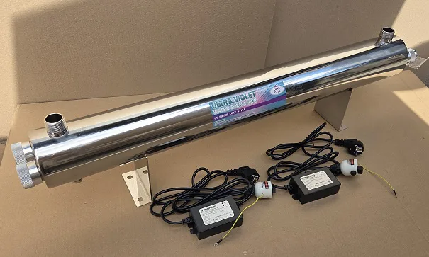 UV filter with 2 lamps LUXE STYLE 55W = 110W, 1'', 5.4t / h max 2.0 mm with Grounding Transformer