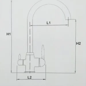 Kitchen faucet DE LUXE 3 in 1 GLAZED Article 122 CH