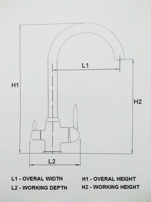 Kitchen faucet STANDART 3 in 1 READY FOR SPECIAL PAINTING BY CUSTOMER Article 202 PL