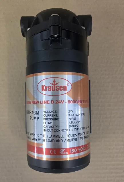 Pump KRAUSEN NEW LINE D 24V 3.5A thread 3/8''- 800 GPD