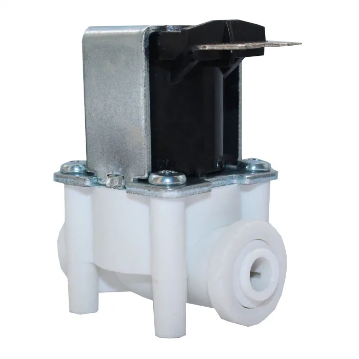 QCF Solenoid Valve 24V 1/4" tube - 1/4" tube with FLOW restrictor 300 ml