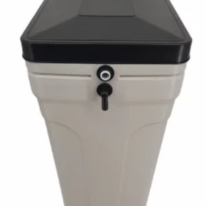Salt Tank 100 Lit Brine Valve Model F -Grey/Black (39,8x39x8x83h cm)