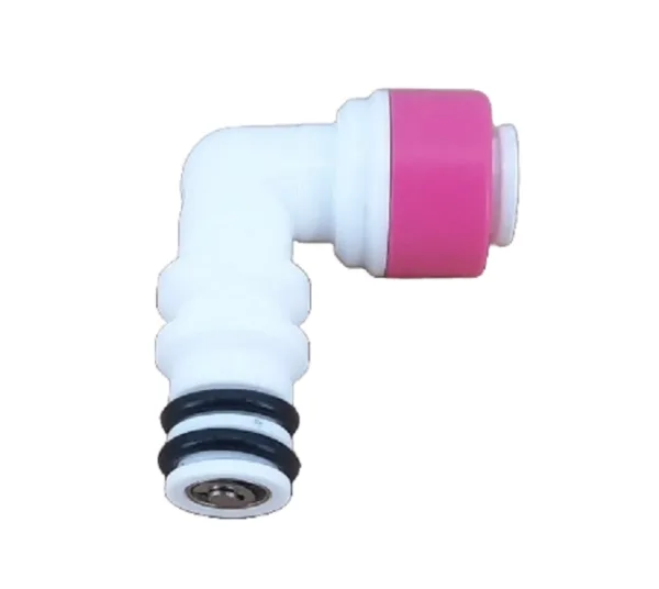 CHECK VALVE QCF-015-L 1/4''tube–1/4''connect with Doubl.Orings for QUICK membrane housing(Bag 20pcs)