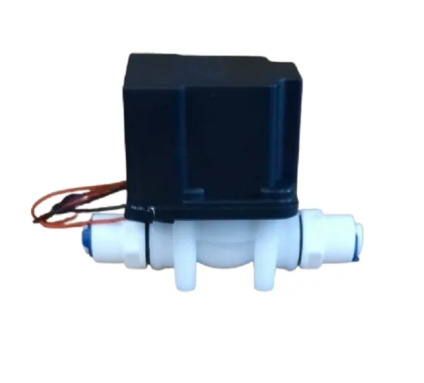 QCF Auto Flush Solenoid Valve 24V, with flow restrictor 300-350ml 1/4''-1/4” tube for RO 75/100 FLOW