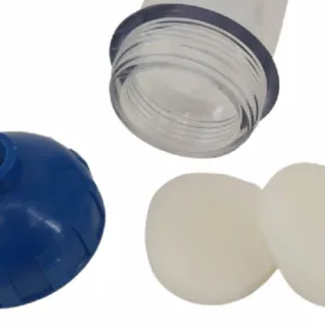 2,0" EMPTY Transparent Housing Blue Caps
