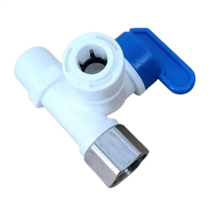 High Quality Plastic Feed Water Connector 3/8” * 3/8” with Valve 3/8”