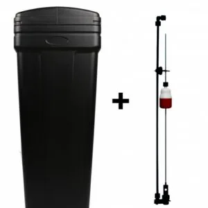 Salt Tank 100lit with Brine Valve 35'' mod. B (BLACK)