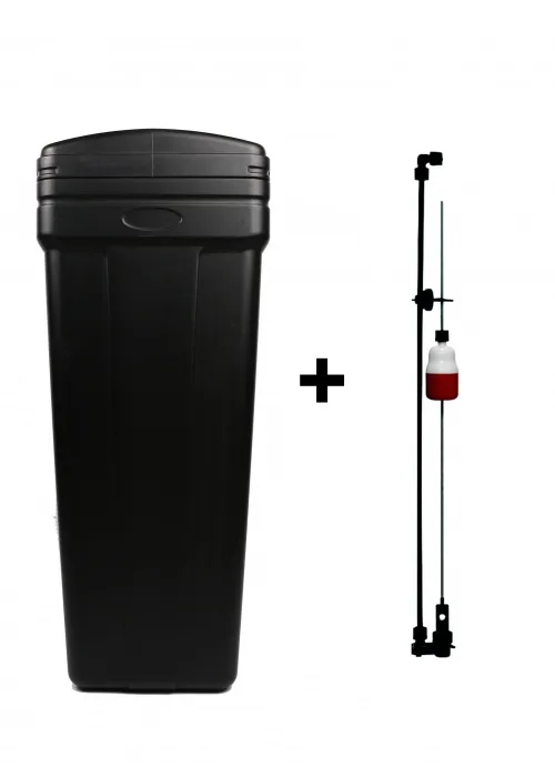 Salt Tank 70lit with Brine Valve 35'', mod.B (BLACK)