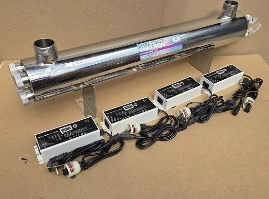 UV filter with 4 lamps LUXE STYLE 55W = 220W, 2'', 10.8t / h max with Grounding Transformer