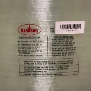 FRP KRAUSEN 1865 4'' D50/H173CM (no tube&top dist)Full Vol.257 ltr.WARRANTY 5 Year, box=0,433m3