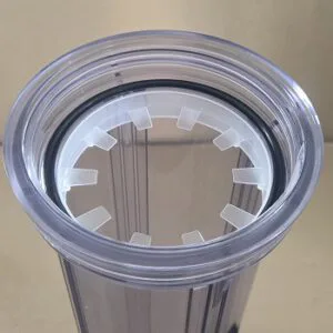 20” SLIM HOUSING CLEAR 3/4” BRASS PORTS