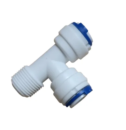 QCF-008E-T 3/8'' tube - 3/8'' tube- 3/8'' thread male ( Bag 20 pcs )