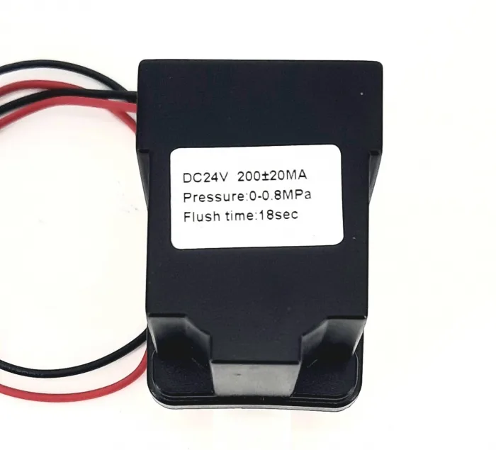 QCF Auto Flush Solenoid Valve 24V, 1/4'' tube - 1/4'' tube for RO 75/100 FLOW