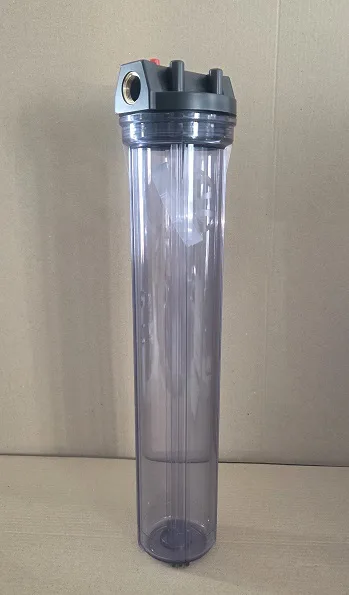 20” SLIM HOUSING CLEAR 3/4” BRASS PORTS