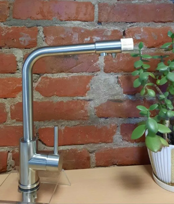 Kitchen Faucet 3 IN 1 STANDARD 1 HANDLE + 1 KNOB MATTED Article 202-1 SS-304 MT