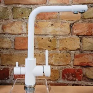 Kitchen faucet STANDART 3 in 1 WHITE GLAZED Article 202 WH-GL SS-304