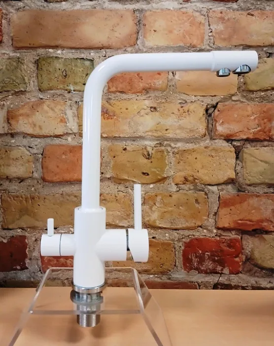 Kitchen faucet STANDART 3 in 1 WHITE GLAZED Article 202 WH-GL SS-304