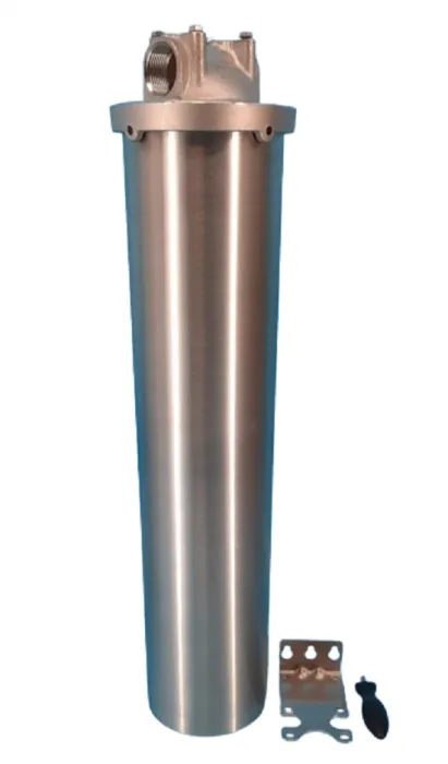 20" BB SS-304 Housing with SS-304 Head 1,0" In-Out/ Wrench/bracket, T=5-70C, P<6 Bar