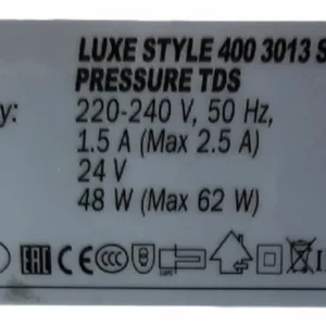 LUXE STYLE 400-3013 STABLE PRESSURE TDS - De Luxe / RO memb. x 1 pcs