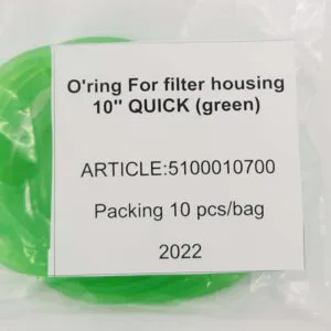 O'ring For filter housing 10'' QUICK 3 pcs.solid head (green)