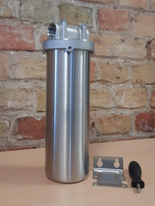 10" SLIM SS Housing with SS Head 3/4", wrench & bracket, T=5-65C, P=0-5 Bar