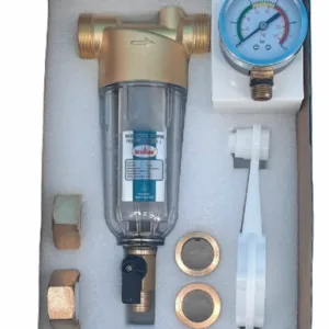 Cooper Filter with SS-304 net 40-60 mkm, IN-OUT-1,0" with Manometer