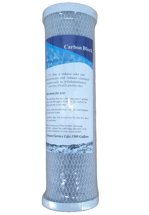 ACTIVATED CARBON BLOCK – CTO CARTRIDGE 10” 1 MIC SLIM-T, BOX = 25 pcs