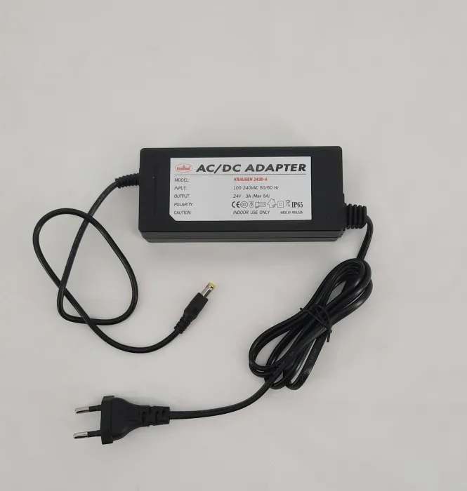 Transformer 24V, 3.0A with round connector