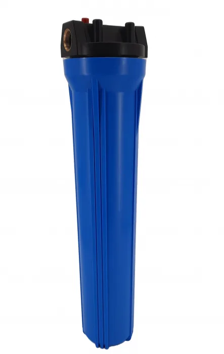 Housing Blue 20'' IN-OUT 3/4'' Brass Port with Wrench and Bracket, Tmax=38C ,Pmax=4,5Bar