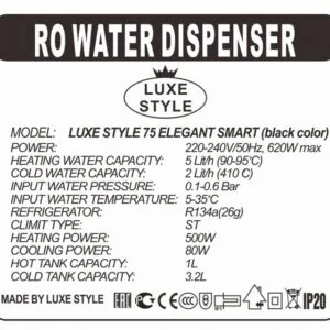 LUXE STYLE 75 ELEGANT SMART - 3,2L BLACK + Capsuled membr. 75G, box=0,142 m3
