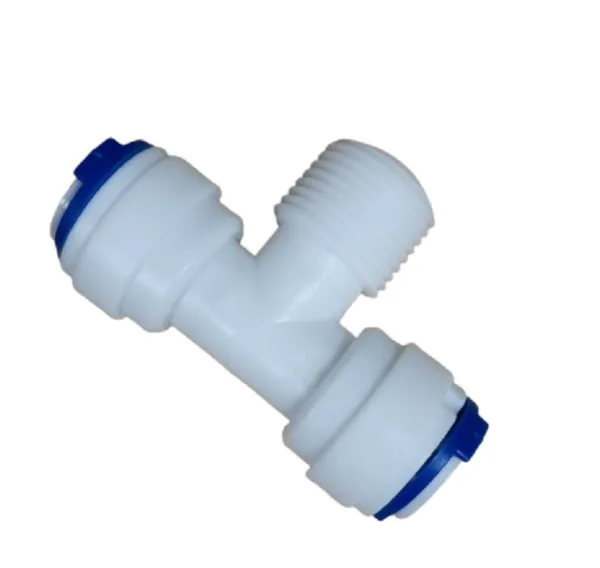 QCF-007E-T 3/8'' tube - 3/8'' thread male - 3/8'' tube ( Bag 20 pcs )
