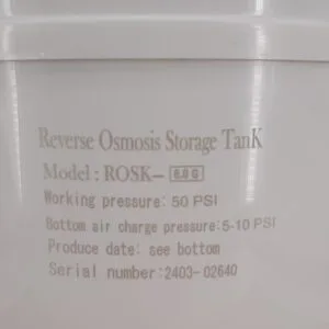 RO TANK 6,0G NEW PLASTIC