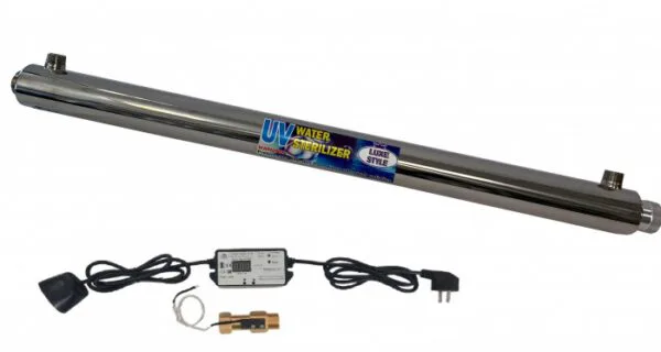 UV Filter 55W Luxe Style In-Out 3/4” with Auto On-Off Power by Flow Sensor 2,7 T/h