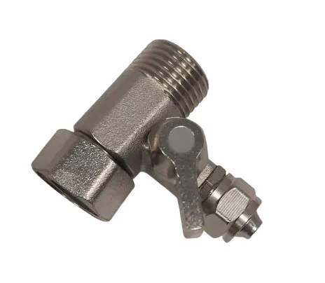 Brass Connector – 1/2”x1/2”with valve 3/8” Thread NEW-25
