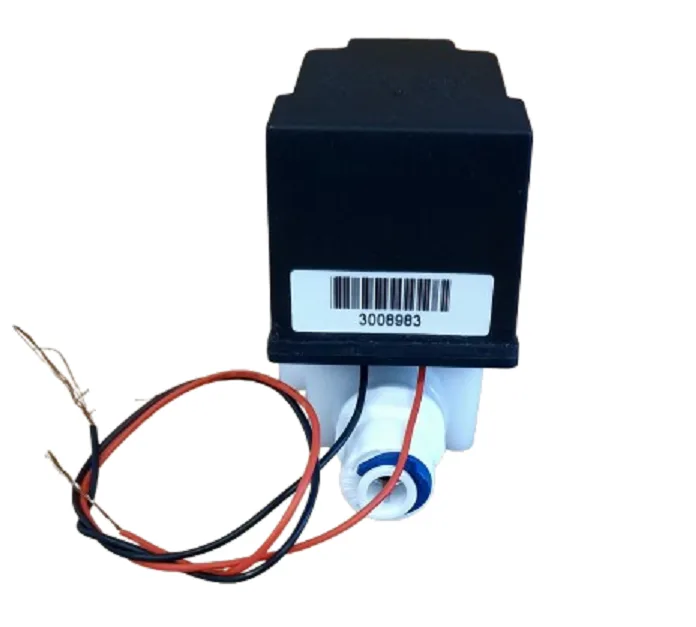 QCF Auto Flush Solenoid Valve 24V, with flow restrictor 300-350ml 1/4''-1/4” tube for RO 75/100 FLOW