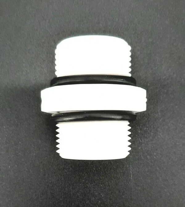 Plastic fitting 1''M-1''M with 2 o'rings for filter housing