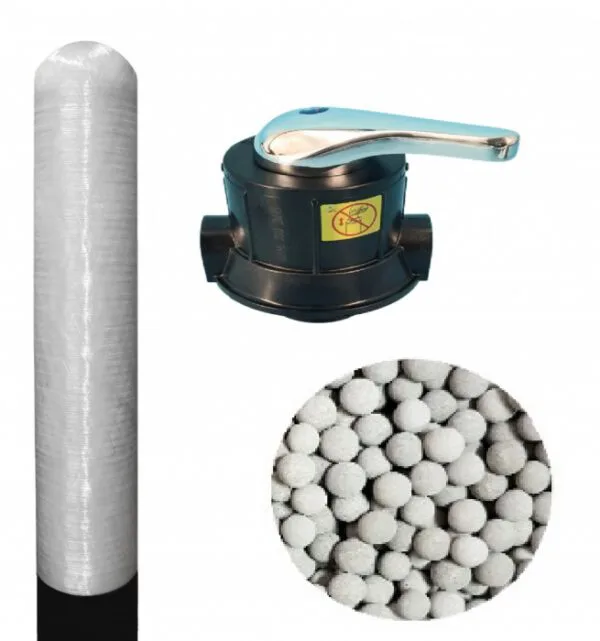 PH Increase Filter 1044 KR (33 Lit Alkaline Media) F56A1 Manual 1,0" In-Out-Drain with metal handle