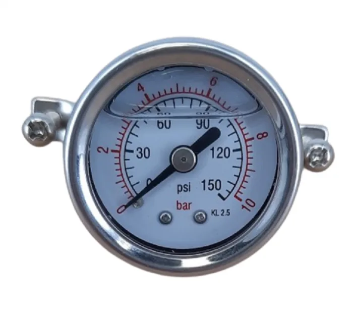 OIL Pressure Meter 1,5” with Metal bracket for RO Stable Pressure QCF 1/4''