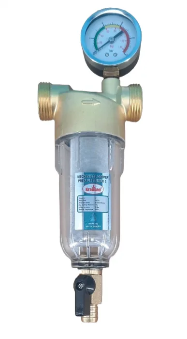 Cooper Filter with SS-304 net 40-60 mkm, IN-OUT-1,0" with Manometer