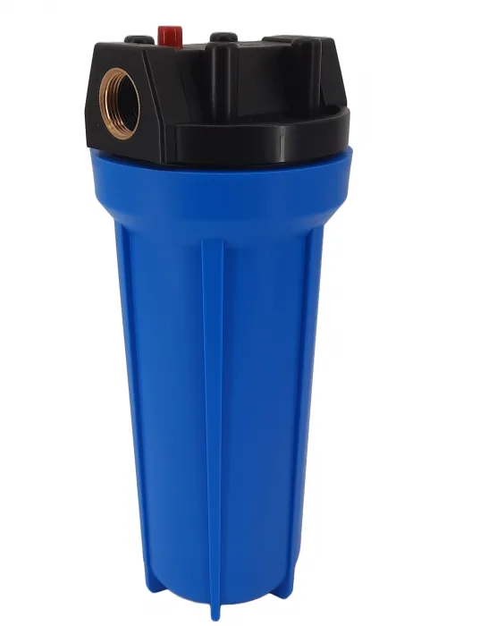Housing BLUE 10'' IN-OUT 3/4'' Brass Port with Wrench and Bracket, Tmax=38C ,Pmax=4,5Bar