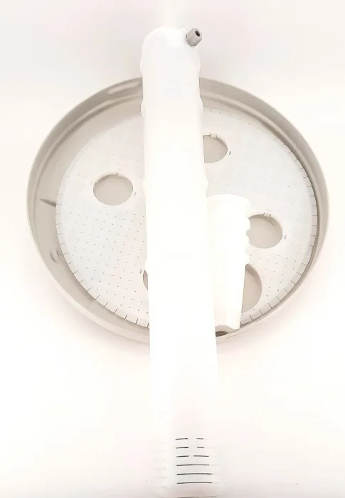 Salt Tank 145lit CIRCLE grey with Brine well, Brine Valve and grid (D52/H93CM)
