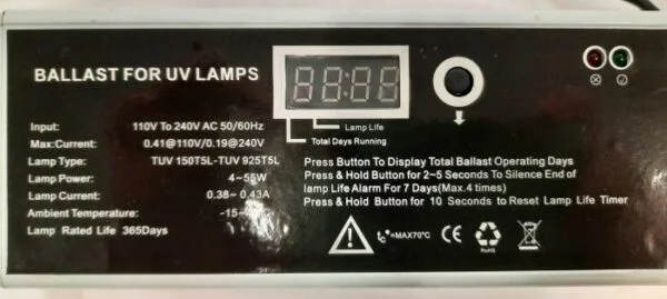 Transformer for UV 6W-55W LUXE STYLE with TIMER
