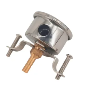 OIL Pressure Meter 1,5” with Metal bracket for RO Stable Pressure QCF 1/4'' Brass connector