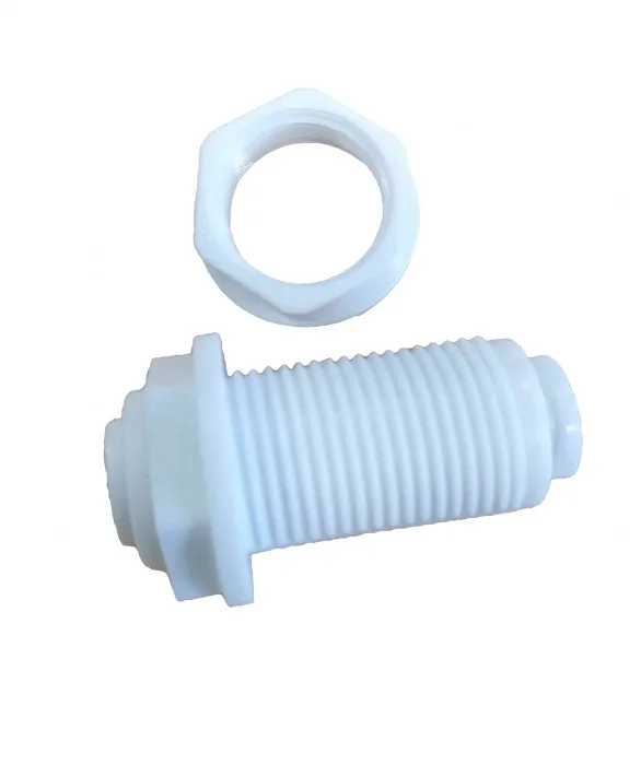 QCF-014-I 1/4'' tube - 1/4'' tube Straight for box Housing ( Bag 20 pcs )