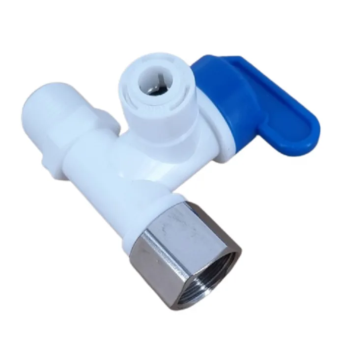 High Quality Plastic Feed Water Connector 3/8” * 3/8” with Valve 1/4”