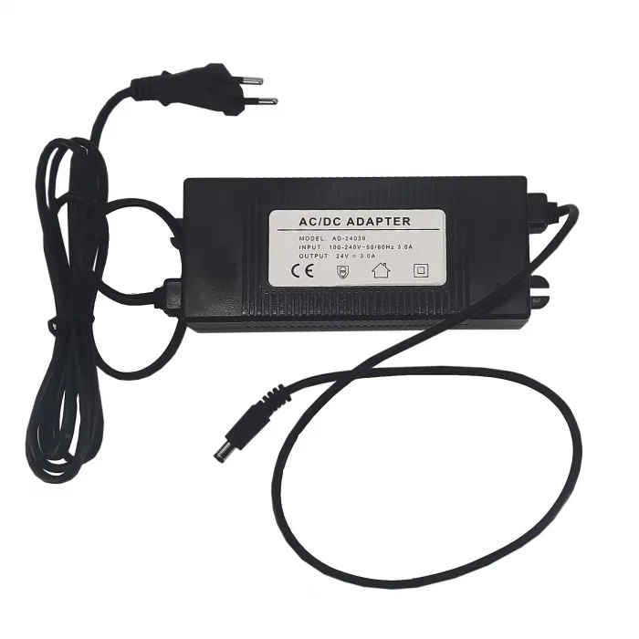 Transformer 24V, 3.0A with round connector
