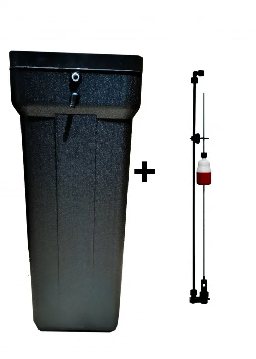 Salt Tank 100lit with Brine Valve 35'' mod. C (BLACK) 4pcs./box
