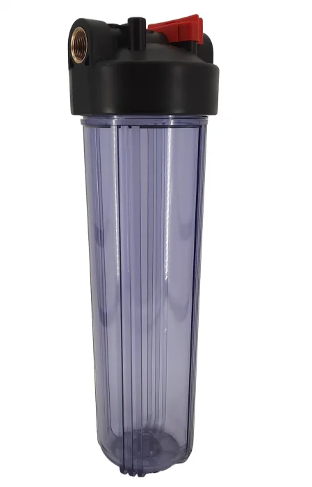 Housing BB 20"CLEAR/RedLid/2*O-Ring/1"BrassPort/Wren/brack/5-30C/<4Bar
